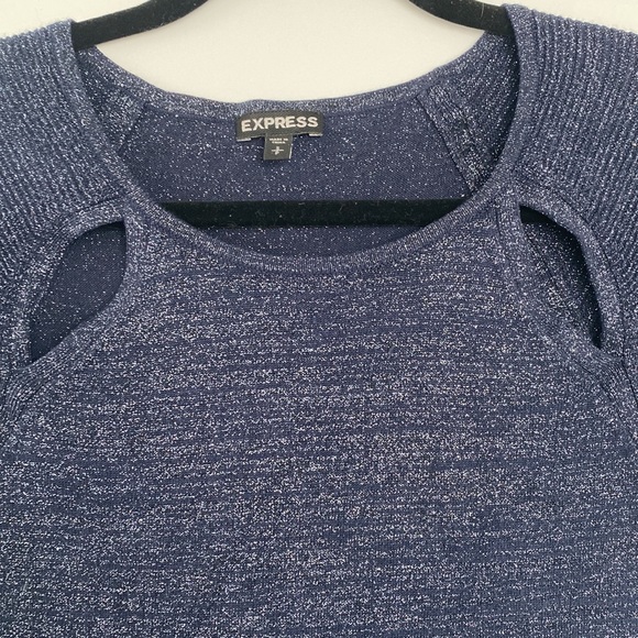 Express Navy Blue sparkly Dress - Picture 2 of 5